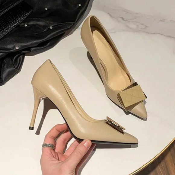 New spring pointed female fine heel deduction temperament single shoes - Picture 4 of 5